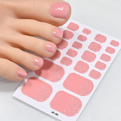 110Tips 3D Full Cover Gradient Toenail Stickers Multi Color Self Adhesive Slider No Need UV Lamp Cured Press On Toe Nail Decals* (ONLINE ORDER ONLY)