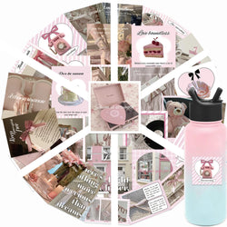 30Pcs Pink Ballet Style Stickers Kawaii Cartoon Waterproof PVC Stickers Scrapbooking Diy Journaling Cute Stationery Sticker (ONLINE ORDER ONLY)