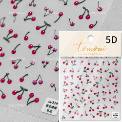 Lovely Red Heart Crystal Cherry Fruit Bowknot Letter Gold Pink Self Adhesive Nail Art Sticker Delicate Rhinestone Manicure Decal (ONLINE ORDER ONLY)