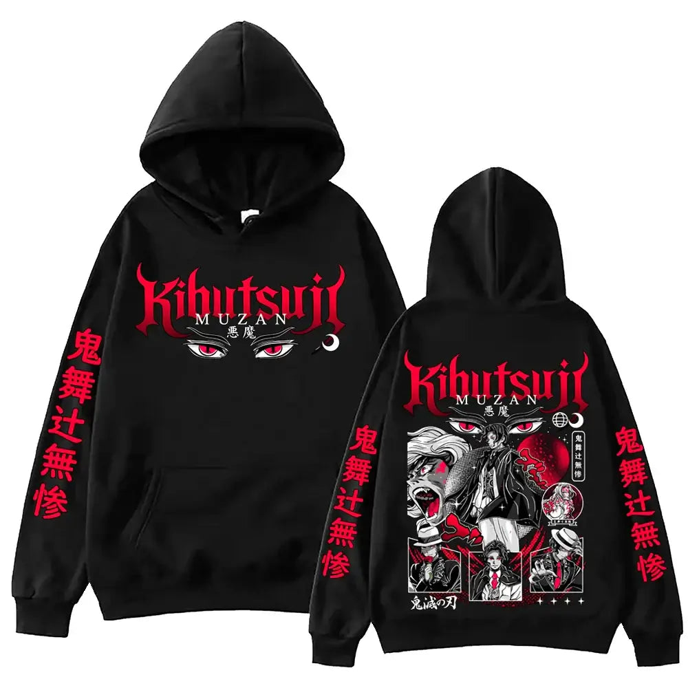 Muzan Kibutsuji Hoodie Demon Slayer Harajuku Pullover (ONLINE ORDER ONLY)