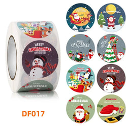 500/rolls Stickers Merry Christmas roll Self-Adhesive Label Sealing Decorative Stickers Office Stationery (ONLINE ORDER ONLY)