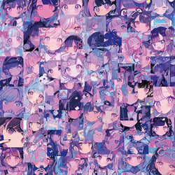 Anime Girl Stickers - Cute Waterproof Decals for Laptop, Notebook, Suitcase, Car (10/30/61pcs) (Online Order Only)