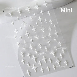 Gold Stamped Silver Totems Geometric Patterns Figure 5D Self Adhesive Nail Art Stickers Stars Bohemia Manicure Decals Wholesale (Online Order Only)