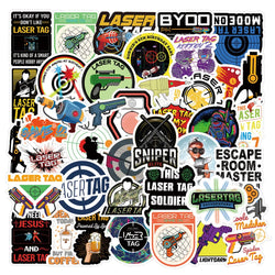 10/30/50PCS Laser Tag Shootout Game Stickers Cool Graffiti Toys For Kids Boys Phone Luggage Laptop Skateboard Decals Car Sticker (ONLINE ORDER ONLY)
