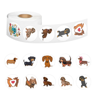 100-500pcs Dog Sticker for On Laptop Suitcase Cute Animal Cartoon Rewards Hand Account Tape Seal Label Stationery Stickers (ONLINE ORDER ONLY)