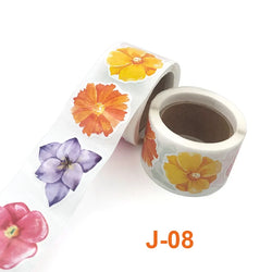 150pcs/roll Colorful Flowers Stickers 3.8cm/1.5inch Party Gift Decoration Label Scrapbook Stationery Stickers (ONLINE ORDER ONLY)