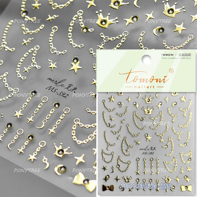 Mini Love Heart Arc Curved Line French Style Minimalist Colourful Self-adhesive Nail Art Decorations Stickers Manicure Decals (Online Order Only)