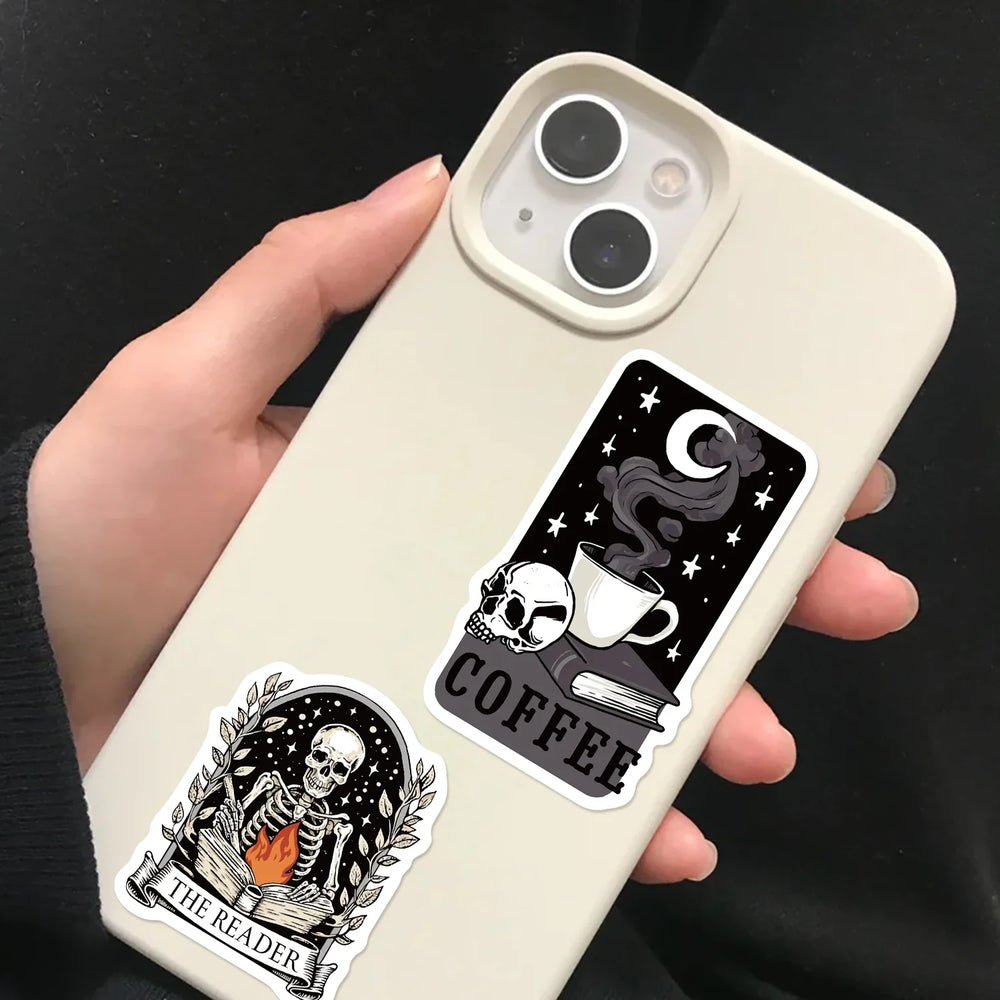 50PCS Creative The Reader Dusty Tarot Card Stickers Phone Cases Laptop DIY Personalized Waterproof Stickers Decorative (ONLINE ORDER ONLY)