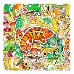 50Pcs Lizard Cartoon Waterproof Vinyl Stickers for Skateboard Snowboard (Online Order Only)