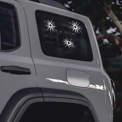 Bullet hole simulation decal, creative and funny sticker, can be used on the front and rear windshields, side windows of cars. (ONLINE ORDER ONLY)