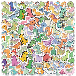 100pcs Mini Size Cute Cartoon Animals Dinosaur Sticker For Laptop Water Bottle Luggage Notebook Waterproof Graffiti Vinyl Decals (ONLINE ORDER ONLY)