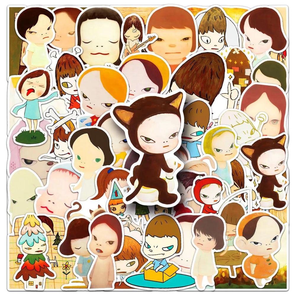 Nara Yoshitomo Cartoon Stickers PVC Waterproof Skateboard Notebook Graffiti 10/30/51PCS (Online Order Only)