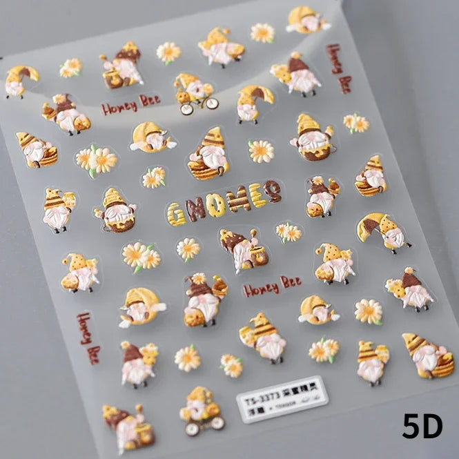 Charming Sunflower Rabbit Pumpkin Squirrel Pinecone Deciduous Produce Good Harvests Cookie Nail Art Sticker Decoration Decals (ONLINE ORDER ONLY)