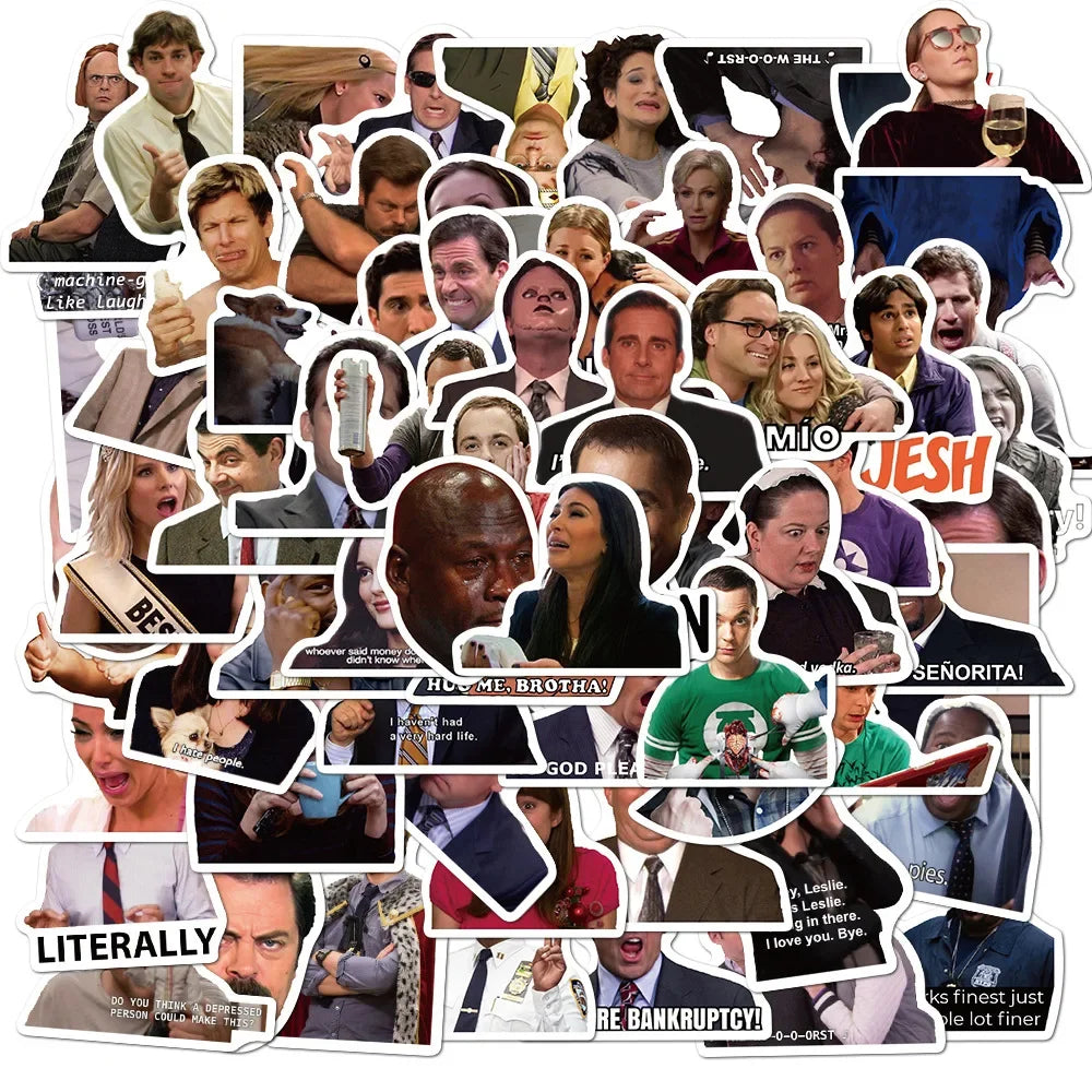 Funny Classic TV Show Meme Sticker Packs (ONLINE ORDER ONLY)