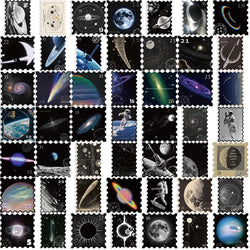 10/30/50PCS Mysterious Universe PVC Sticker Aesthetic Children's DIY Decoration Scrapbooking Stationery Hand Accounting Supplies (ONLINE ORDER ONLY)