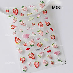 Colorful Fruit Lemon Grapefruit Kiwifruit Candy Popsicle Rabbit Cherry Apple Paw Jelly Adhesive Nail Art Sticker Manicure Decals (ONLINE ORDER ONLY)