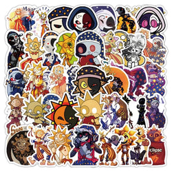 50pcs Sun Moon Stickers for Laptop, Phone, Water Bottle, Scooter, Fridge, Stationery (Online Order Only)