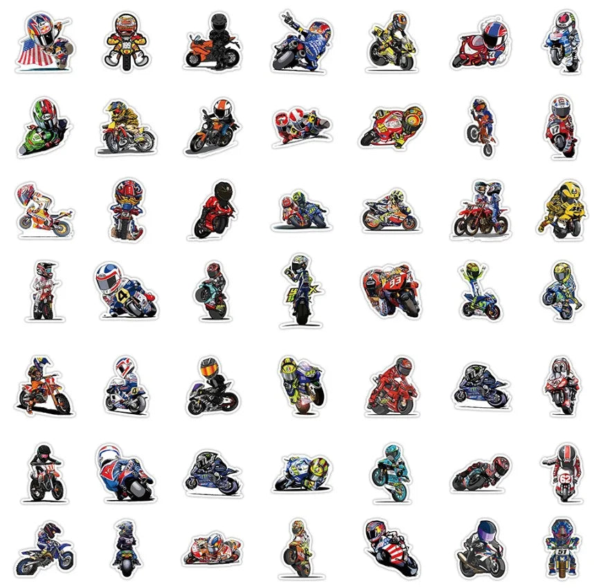 50pcs Cartoon Car Graffiti Stickers for Laptop, Luggage, Vehicle, Scrapbook, Kids Decoration (ONLINE ORDER ONLY)