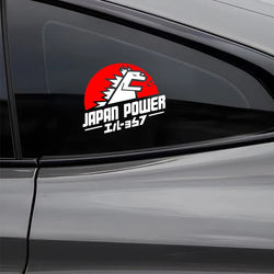 JAPAN POWER Japanese Dinosaur Gozila sticker,JDM cartoon decal High Quality And Durable Automobiles Exterior Accessories (ONLINE ORDER ONLY)