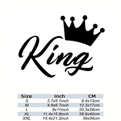 CROWN KING Car Stickers, Fashion Waterproof Vinyl Decal Auto Sticker Car Styling Decoration Accessories (ONLINE ORDER ONLY)