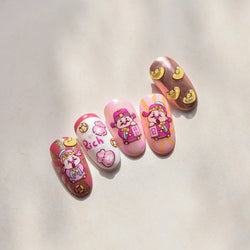 rich letter Chinese characters gourd money lantern firecracker God of wealth Yuanbao Adhesive Nail Art Stickers Manicure Decals (ONLINE ORDER ONLY)