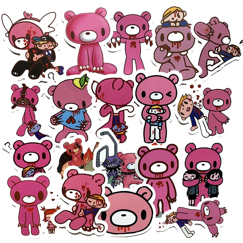 10/30/50PCS Cute Angry Bears Stickers For Laptop Phone Luggage Skateboard  Motorcycle Bike Cartoon Decal Kids DIY Waterproof Toy (Online Order Only)
