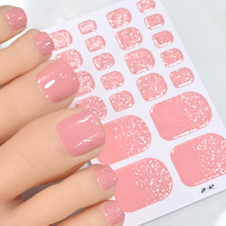 110Tips 3D Full Cover Gradient Toenail Stickers Multi Color Self Adhesive Slider No Need UV Lamp Cured Press On Toe Nail Decals* (ONLINE ORDER ONLY)