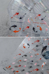 Chinese Black Red Lucky Carp Fish 3D Self Adhesive Nail Art Stickers 5D Soft Relief Nail Phone Decals Goldfish Beach Sea Summer (ONLINE ORDER ONLY)
