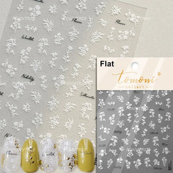 Embroidered Butterfly Flower Colourful Gradient Morning Glory Leaves Self Adhesive Nail Art Stickers Rhinestone Manicure Decals (ONLINE ORDER ONLY)