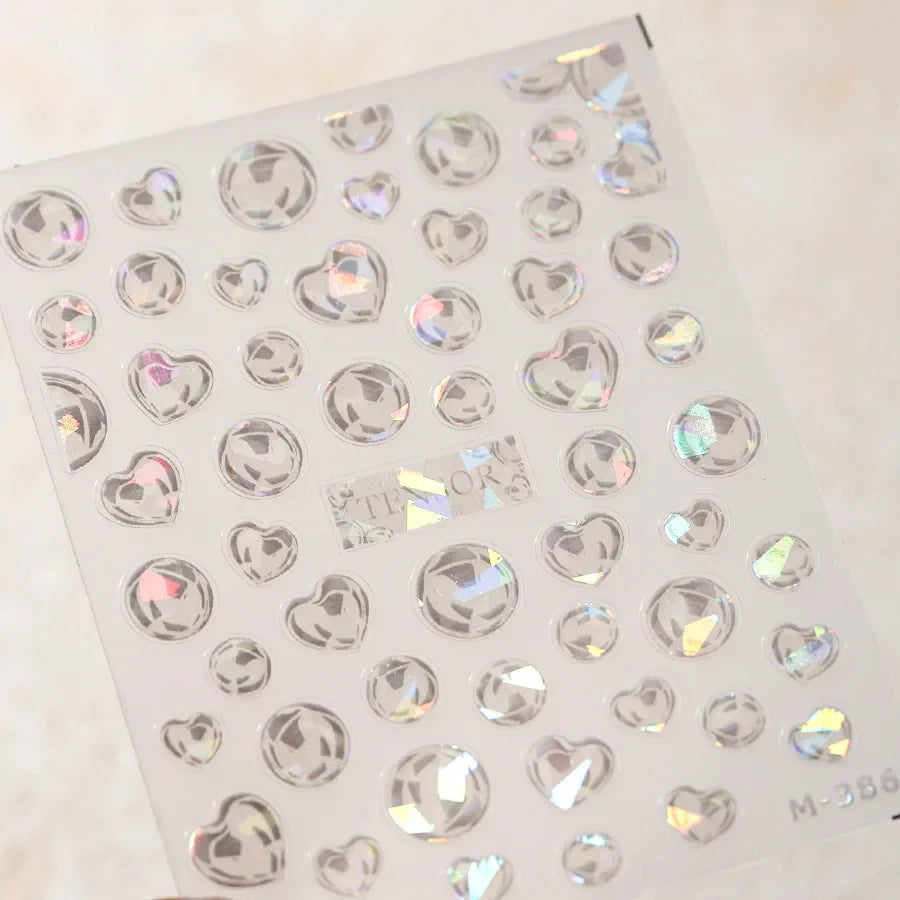 Summer Beach Dreamy Water Bubble Mermaid Shell Conch Starfish Jellyfish Soft Relief Decoration Nail Art Stickers Manicure Decals (ONLINE ORDER ONLY)