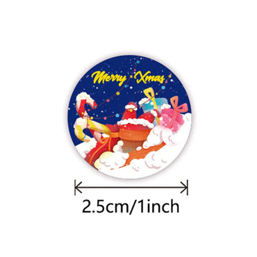 100-500Pcs Merry Christmas Stickers Santa Claus Decorative Stickers Wrapping Gift Label Christmas Tags Party Gift Baking Sticker (ONLINE ORDER ONLY)