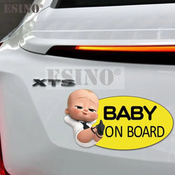 Car Styling Warning Relaxing Boy Baby On Board Decorative Car Accessory Creative PVC Waterproof Sticker Bumper Body Vinyl Decal (Online Order Only)