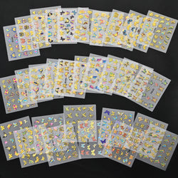 30pcs Children's Cartoon Rabbit Nail Stickers with Sequins and Glitter Colorful Flowers DIY Decal Kid Toy Kawaii Girl Ornaments* (ONLINE ORDER ONLY)