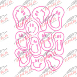 Holographic Funky Smile for Car Sticker Decoration Notebook Motorcycle Stickers External Accessories Waterproof PVC Vinyl Decals (ONLINE ORDER ONLY)