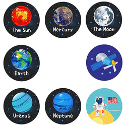 100-500 Pcs 1-1.5inch Stickers Roll Reward Student Children Enlightenment Toys Label Stationery Seal Lable Space Astronaut Star (ONLINE ORDER ONLY)