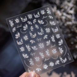 Shiny Cherokee Rose Golden Cherry Blossom Cherish Enjoy Flower Line Petal Delicate Self Adhesive Nail Art Sticker Manicure Decal (ONLINE ORDER ONLY)