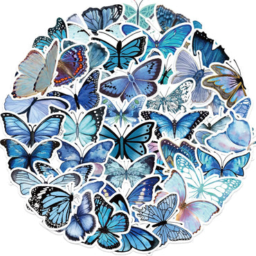Blue Butterfly Stickers 10/30/50PCS Aesthetic Graffiti Decoration for Scrapbook Laptop Phone Bike Skateboard (ONLINE ORDER ONLY)