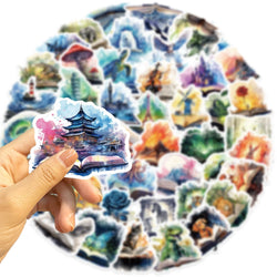 50PCS Funny Magic Tome Stickers Cartoon Aesthetic DIY Skateboard Laptop Luggage Waterproof Cool Decals Kid Toy Sticker﻿ (ONLINE ORDER ONLY)