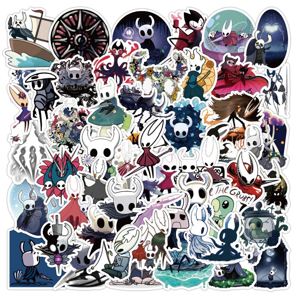 10/30/50PCS Game Hollow Knight Graffiti Stickers Cartoon Decal Kids Toy Laptop Phone Luggage Skateboard Car Waterproof Sticker (ONLINE ORDER ONLY)
