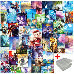 Genshin Impact Graffiti Stickers 50pcs for Helmet, Desktop, Wall Decoration with Storage Box (ONLINE ORDER ONLY)