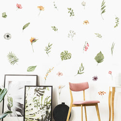 Tropical Leaves Watercolor Wall Sticker Vinyl Removable Decals Home Decor (ONLINE ORDER ONLY)