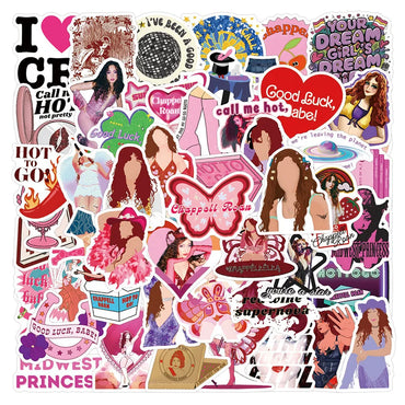10/30/55PCS Star Singer Chappell Roan Stickers Cartoon Decals DIY Laptop Notebook Phone Suitcase Wall Waterproof Sticker Toys (ONLINE ORDER ONLY)