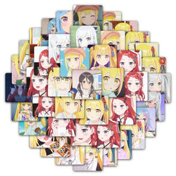 58pcs Anime Sticker Set for Luggage, Water Bottle, Phone, Laptop, Scooter, Fridge (Online Order Only)