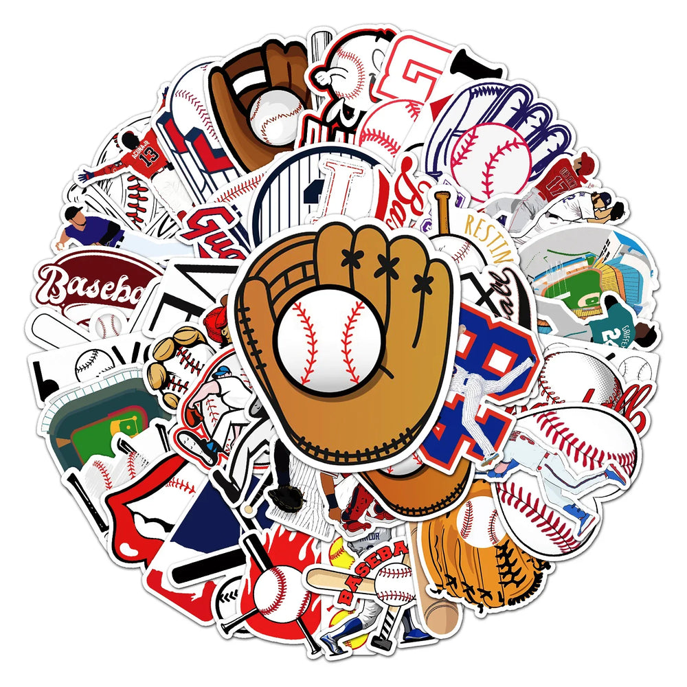 50Pcs Baseball Sports Series Graffiti Stickers Suitable for Laptop Helmets Desktop Decoration DIY Stickers Toys Wholesale (Online Order Only)