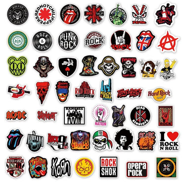 10/30/50PCS Vintage Rock Sticker Aesthetic PVC Children's Korean Stationery School Supplies Decoration Scrapbooking for Kids (ONLINE ORDER ONLY)