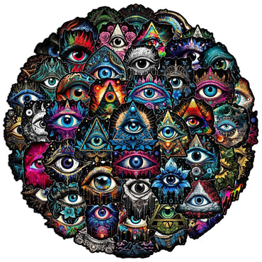 10/50pcs Cool Gothic Dark God Eyes Evil Eye Stickers Aesthetic DIY Scrapbooking Phone Laptop Luggage Skateboard Graffiti Decals (Online Order Only)