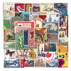 10/30/50PCS Vintage Travel Sticker Stamps Designs Sticker Packs (ONLINE ORDER ONLY)