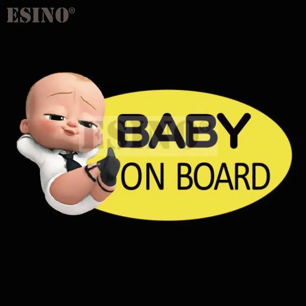 Car Styling Warning Relaxing Boy Baby On Board Decorative Car Accessory Creative PVC Waterproof Sticker Bumper Body Vinyl Decal (Online Order Only)