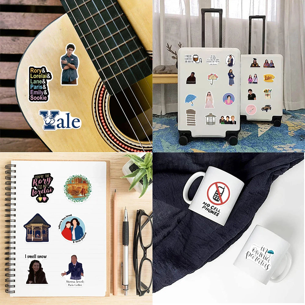 50PCS Gilmore Girls Stickers Decorative DIY For Car Skateboard Laptop Phone Luggage Creative Graffiti Waterproof Sticker Toys (ONLINE ORDER ONLY)