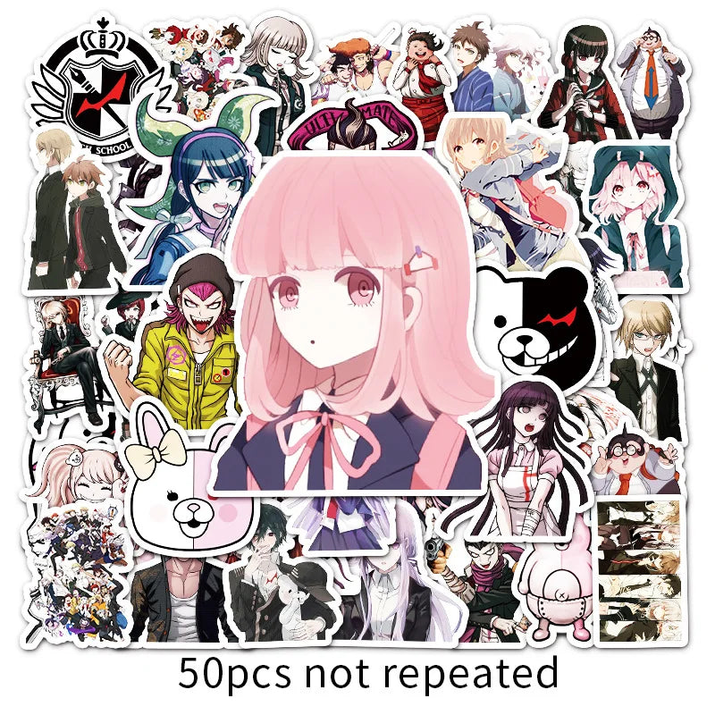 Danganronpa Graffiti Stickers Pack - 50pcs for Helmet, Desktop, Wall Decoration (ONLINE ORDER ONLY)